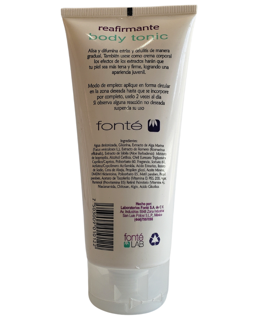 BODY TONIC CREMA REDUCTORA, AUXILIAR CONTRA ESTRIAS Y CELULITIS