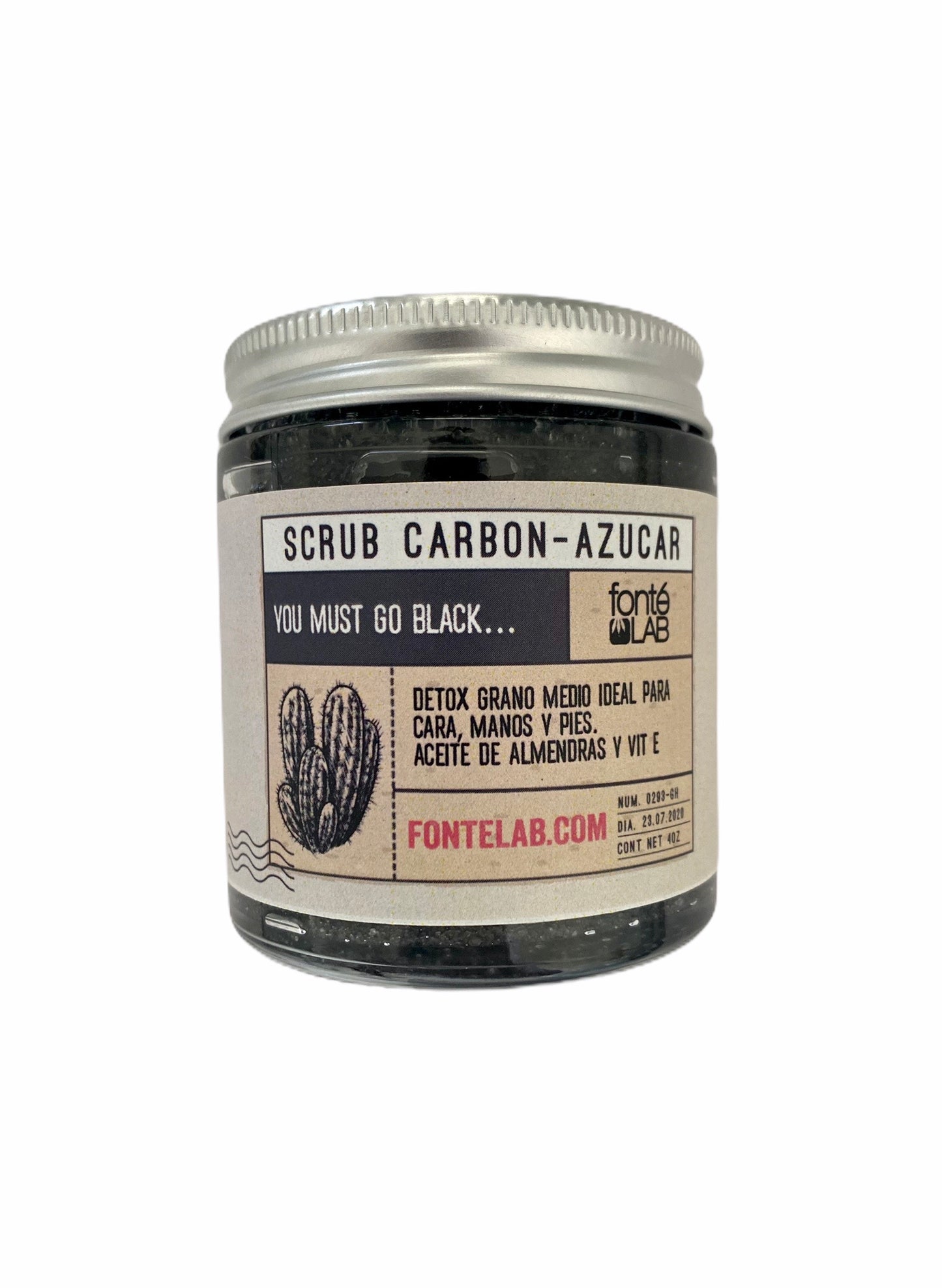 Scrub Carbón- azúcar grano medio